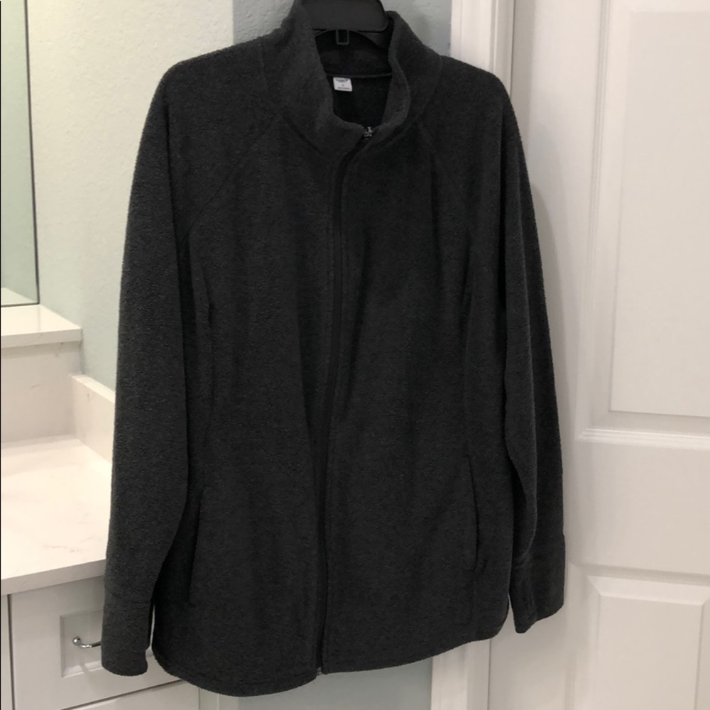 Dark Gray Maternity Fleece Jacket